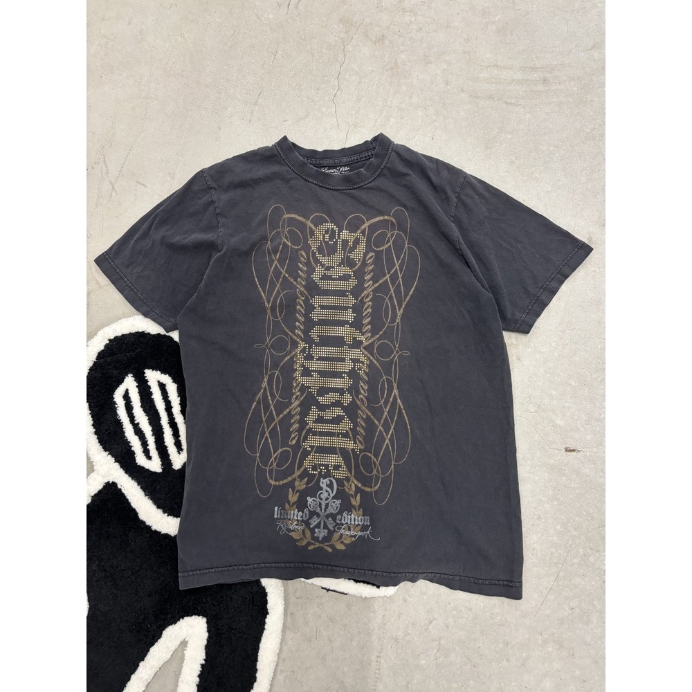 Vintage Southpole Signature Series Graphic T-Shirt Black Y2K Streetwear Mens M